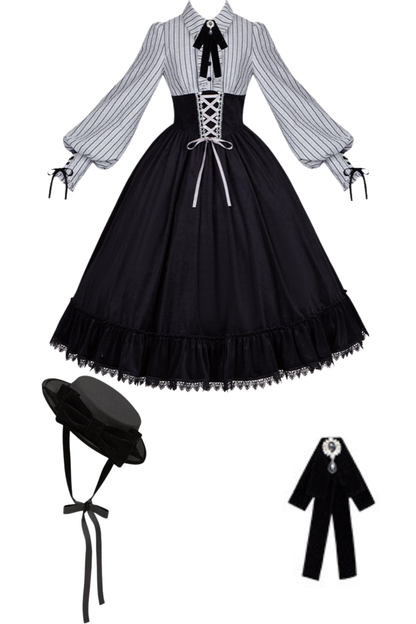 Fishtail Dress + Flare Dress + Hat + Hairband