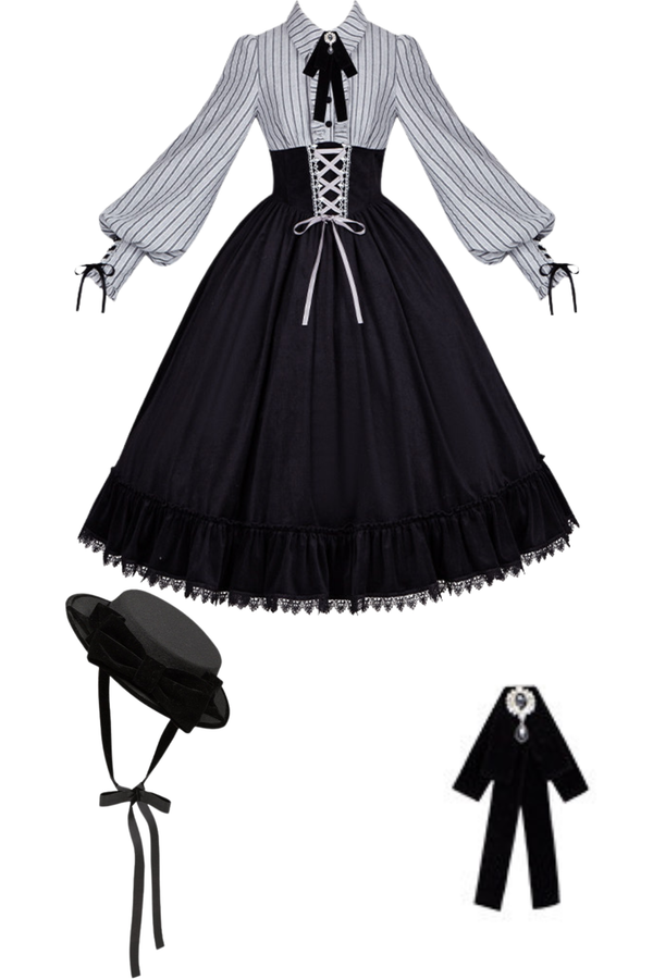 Fishtail Dress + Flare Dress + Hat + Hairband