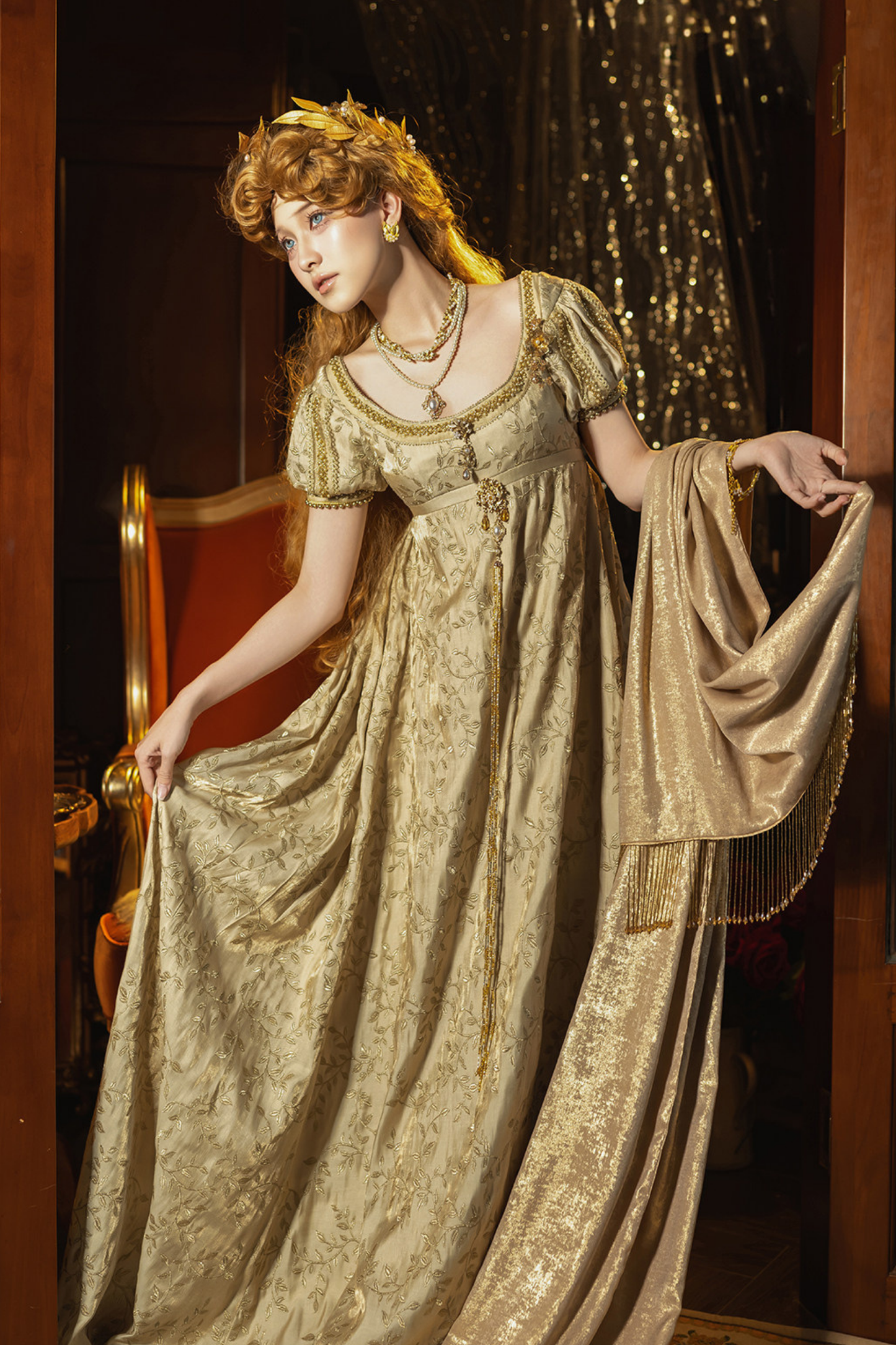 Twilight Elegant Lolita Dress + Shawl + Brooch + Bag