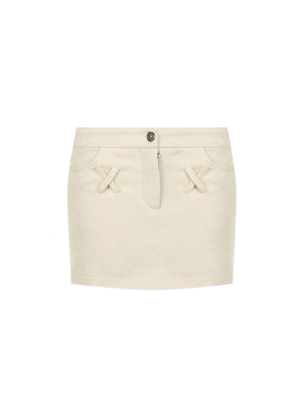 ホワイトシックジャケット+タイトショートスカート