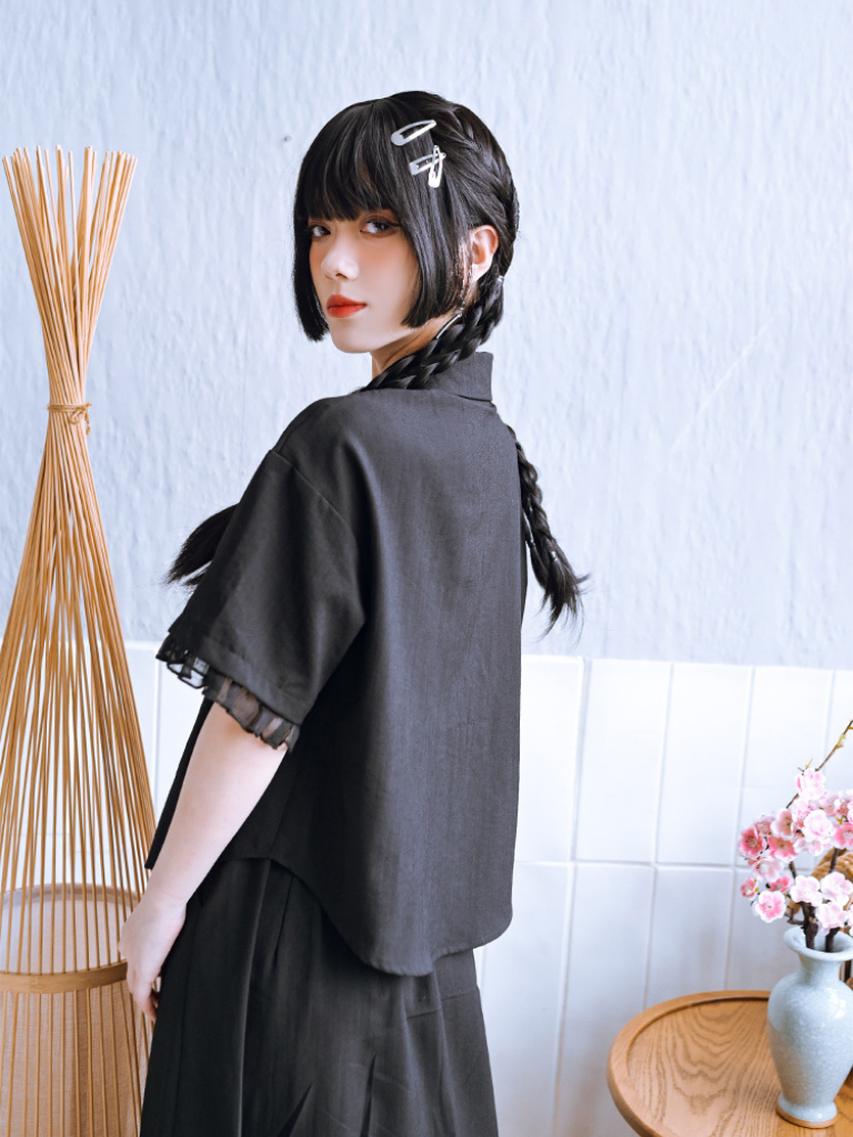 Dark New Chemasty Tile Tassel Shirt+China Style Skirt