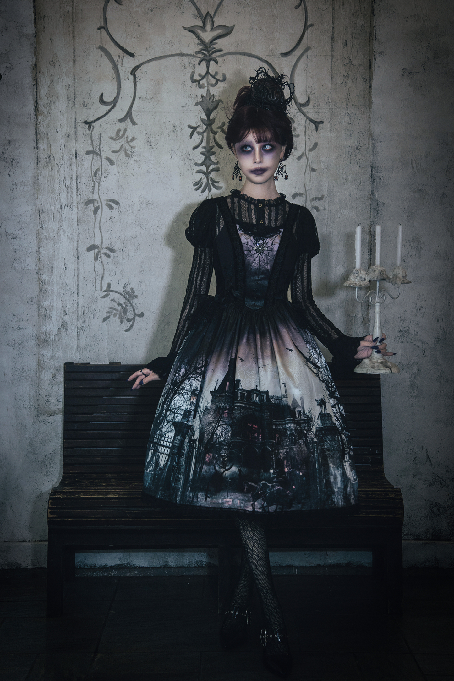 Velvet Patchwork Camisole Dress