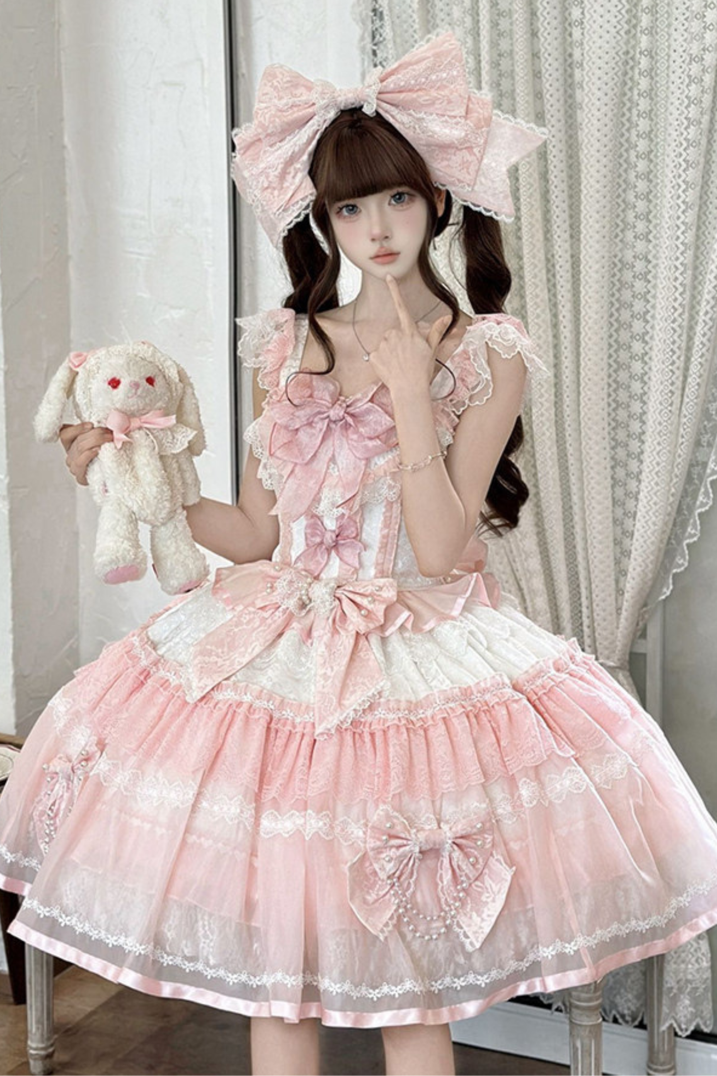 Sweet Princess Lolita Dress + Big Headband