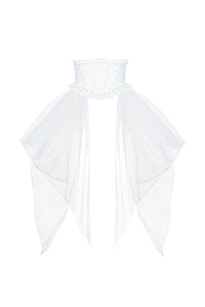 ゴシックツインズロリータドレス＋ハンドスリーブ＋ネックレス＋ヘッドバンド＋ベール＋コルセット＋取り外し可能カーテン＋コサージュ