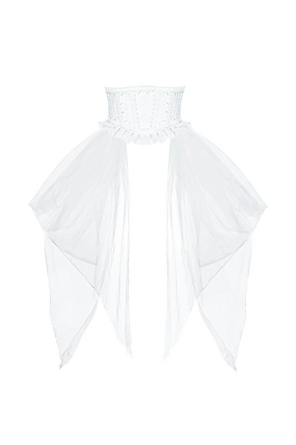 ゴシックツインズロリータドレス＋ハンドスリーブ＋ネックレス＋ヘッドバンド＋ベール＋コルセット＋取り外し可能カーテン＋コサージュ