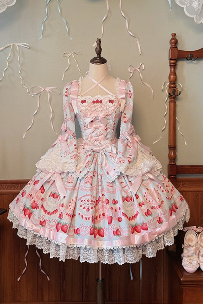 [Pre-order Deadline: July 8] Strawberry Doll Ribbon Dress