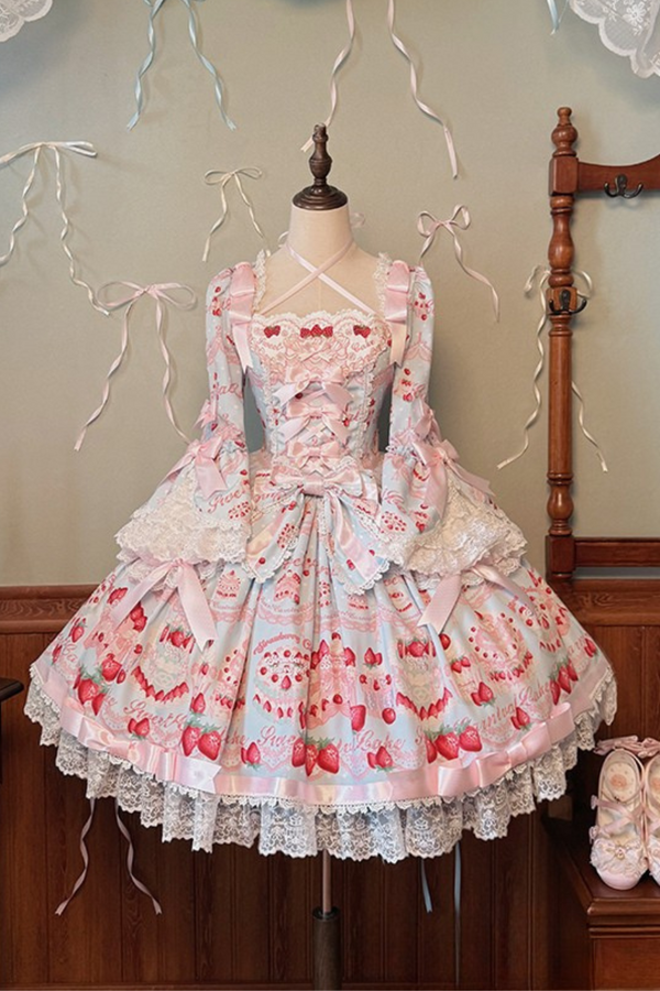 [Pre-order Deadline: July 8] Strawberry Doll Ribbon Dress