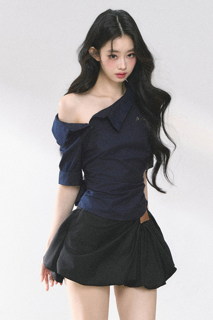 バッグリボンワンショルダートップス