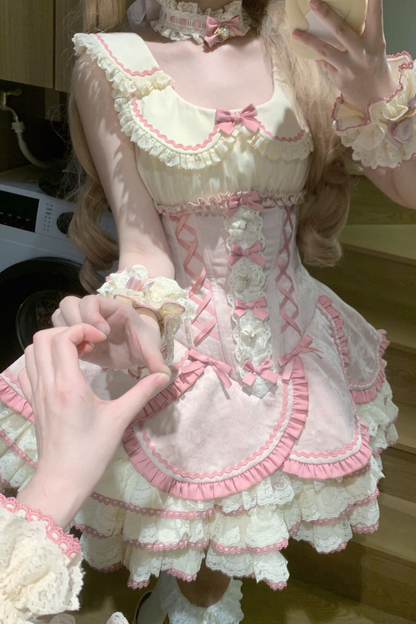 Magical Girl Lolita Dress + Bonnet + Pendant + Sleeves