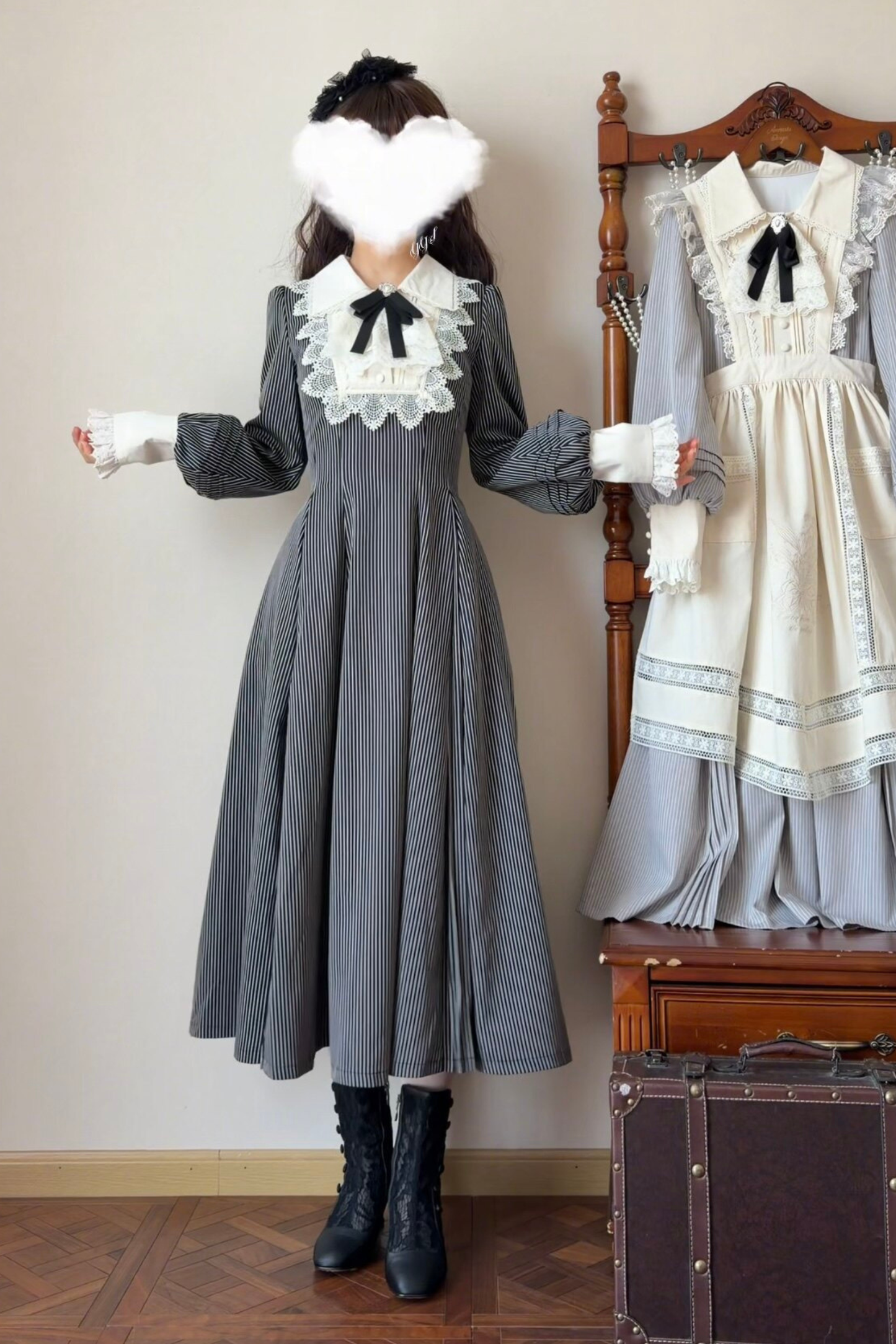 레트로 로리타 원피스 + 앞치마