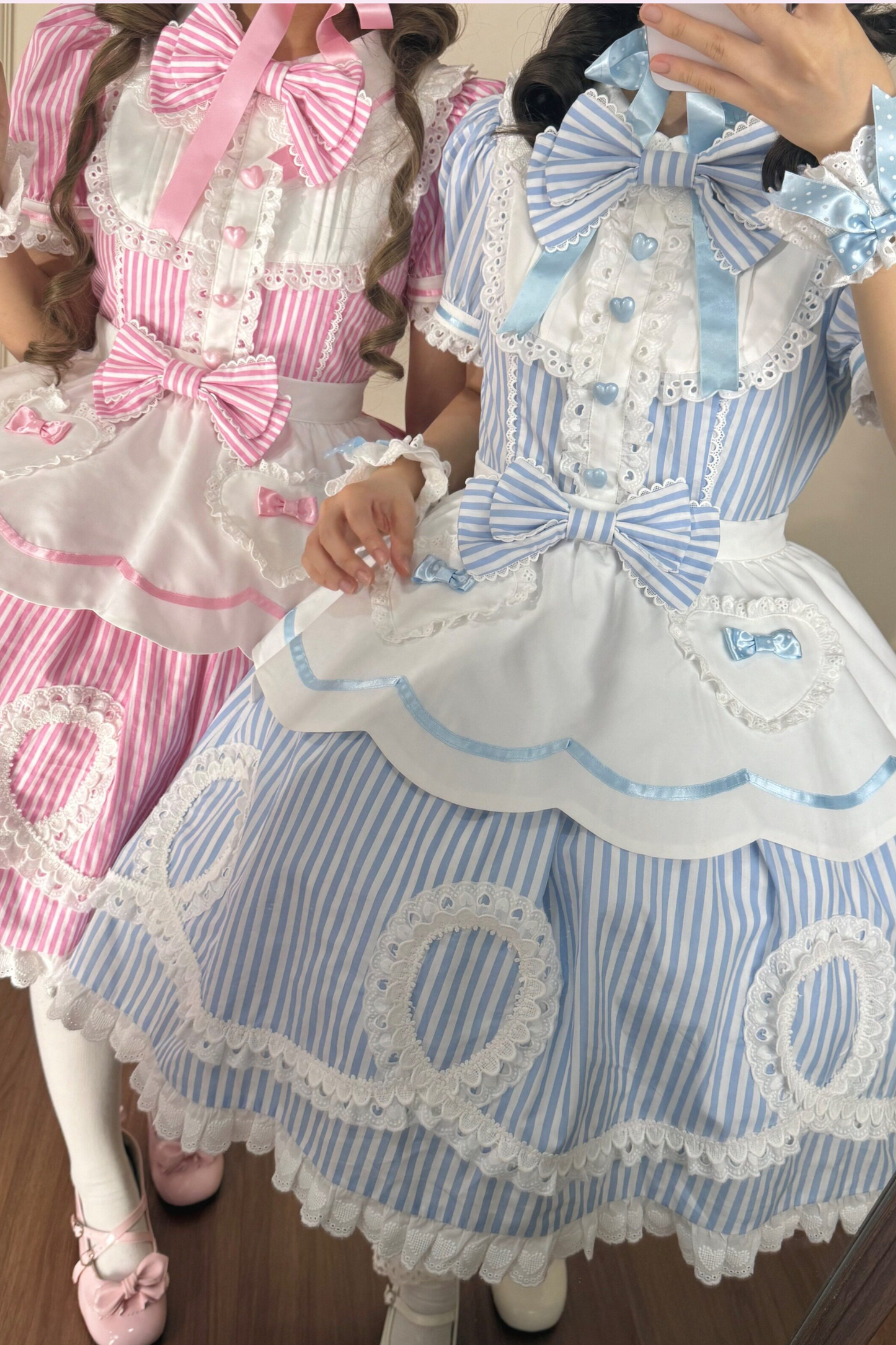 [Vorbestellung] Retro-Puppenartiges Lolita-Kleid + Haarband + Clip + Haube + Hut