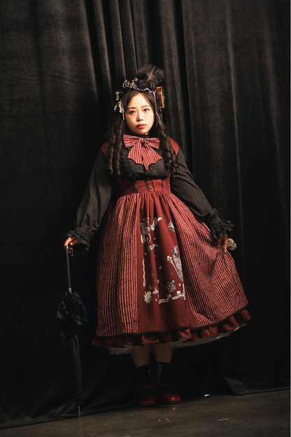 魔法学園レトロエレガントロリータジャンパースカート