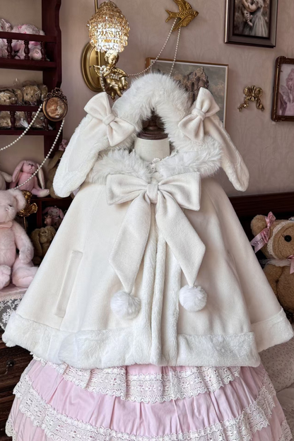 ファーバニーフードマント