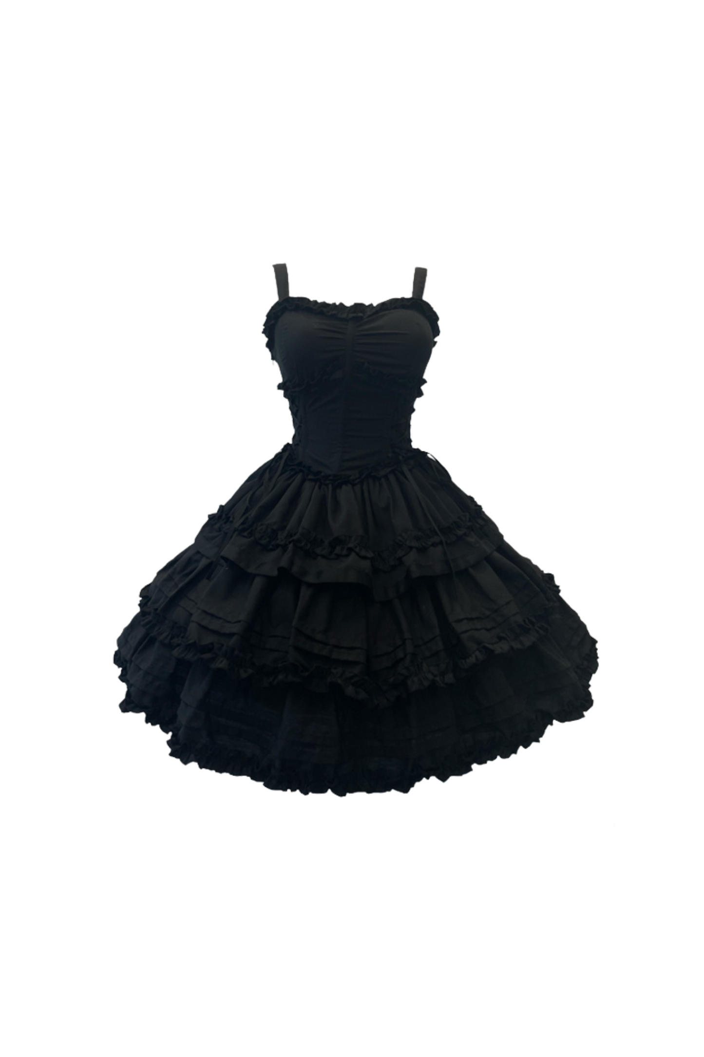 ゴシックレトロヘリンボーンウエストスリミングロリータドレス