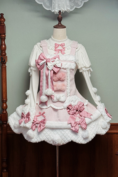 [Deadline for reservations: December 8] Floss Sugar Rabbit Fur Ball Ribbon Suspender Dress