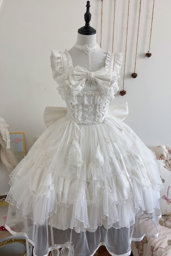 スイートフリルケーキロリータドレス