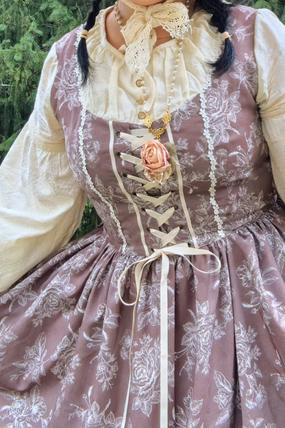 スケッチワイルドローズエレガントロリータドレス