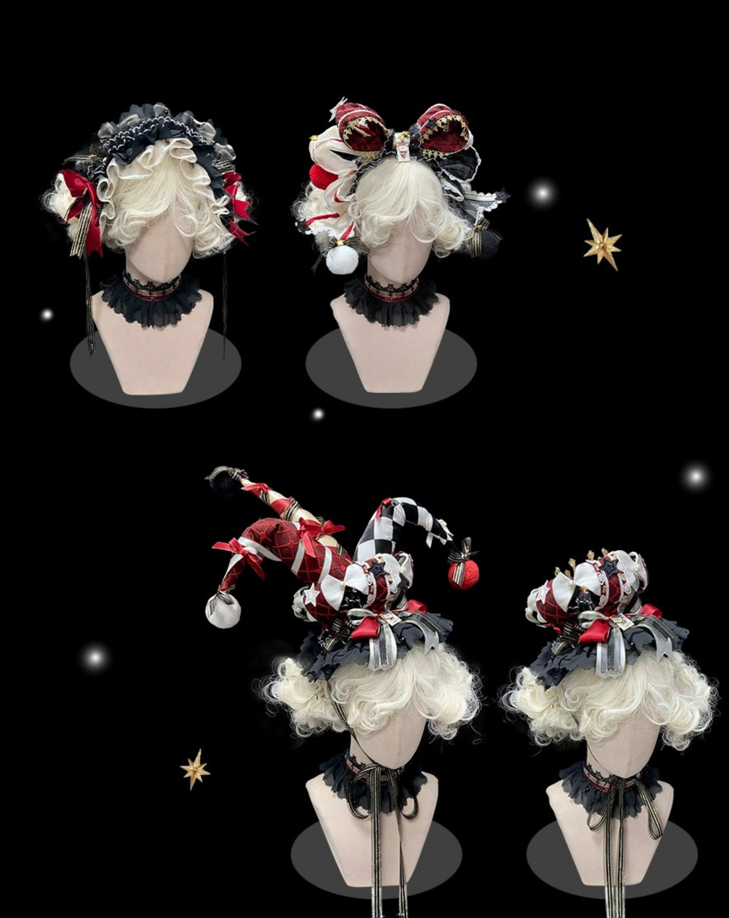 【12月26日予約締切】サーカスクイーンブラックアンドレッドロリータピエロドレス＋フルセットA/B