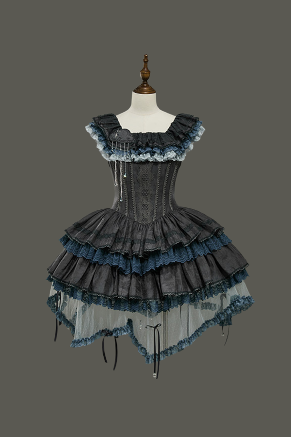 Rainbow Angel Lolita Jumper Skirt + Rainbow Dress + Monochrome Long Dress + Monochrome Jumper Skirt