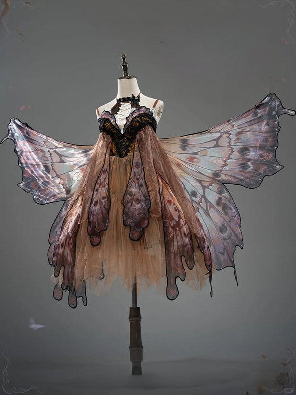 [Deadline for reservation: December 16th] withered leaf butterfly2.0 Gothic Lolita Butterfly Wing Dress TypeA/B