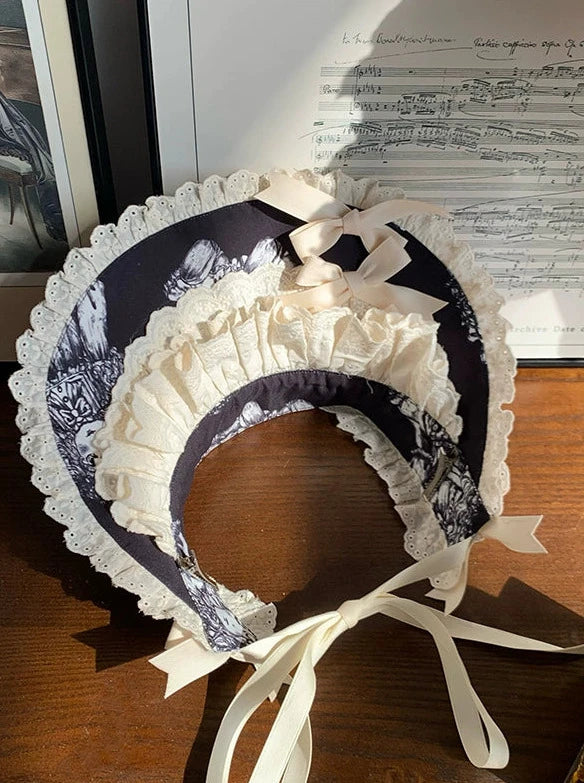 Night of Dolls Print Embroidery Dress Set