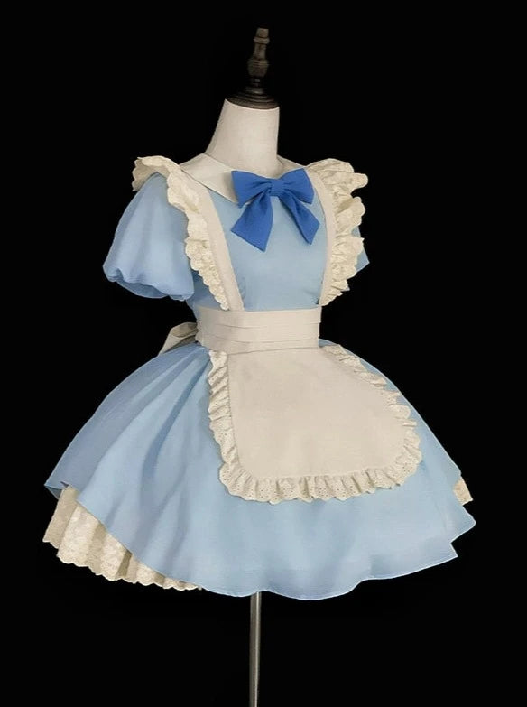アンティークガーリーメイドロリータドレス