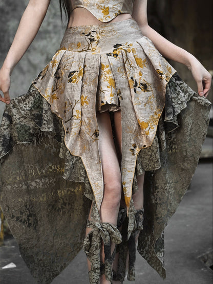 China Jacquard Chenille Lace Irregular Skirt