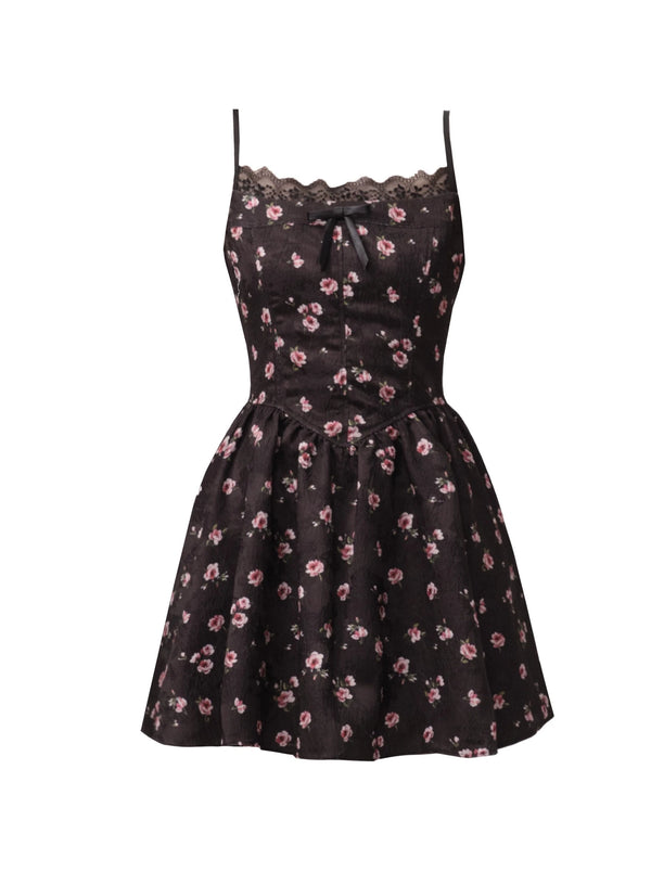 Flower Suspender Camisole Dress