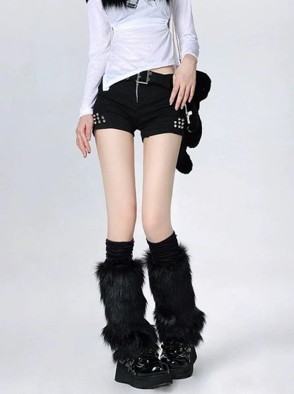 Fur Leg Cover + Long Socks