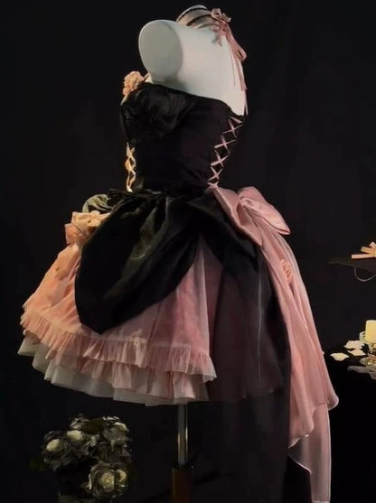 Rose Lace-Up Bow Lolita Dress