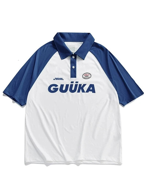 バイカラーロゴオーバーアメリカントップス