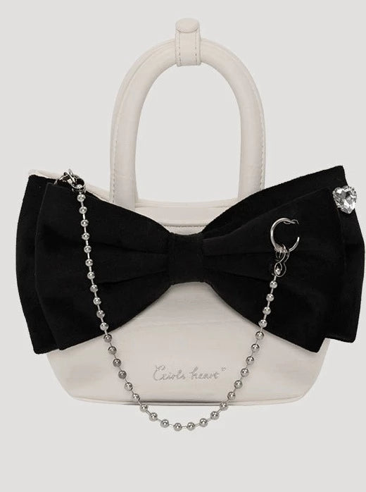 Big Bow Jewel Chain Mini Bag