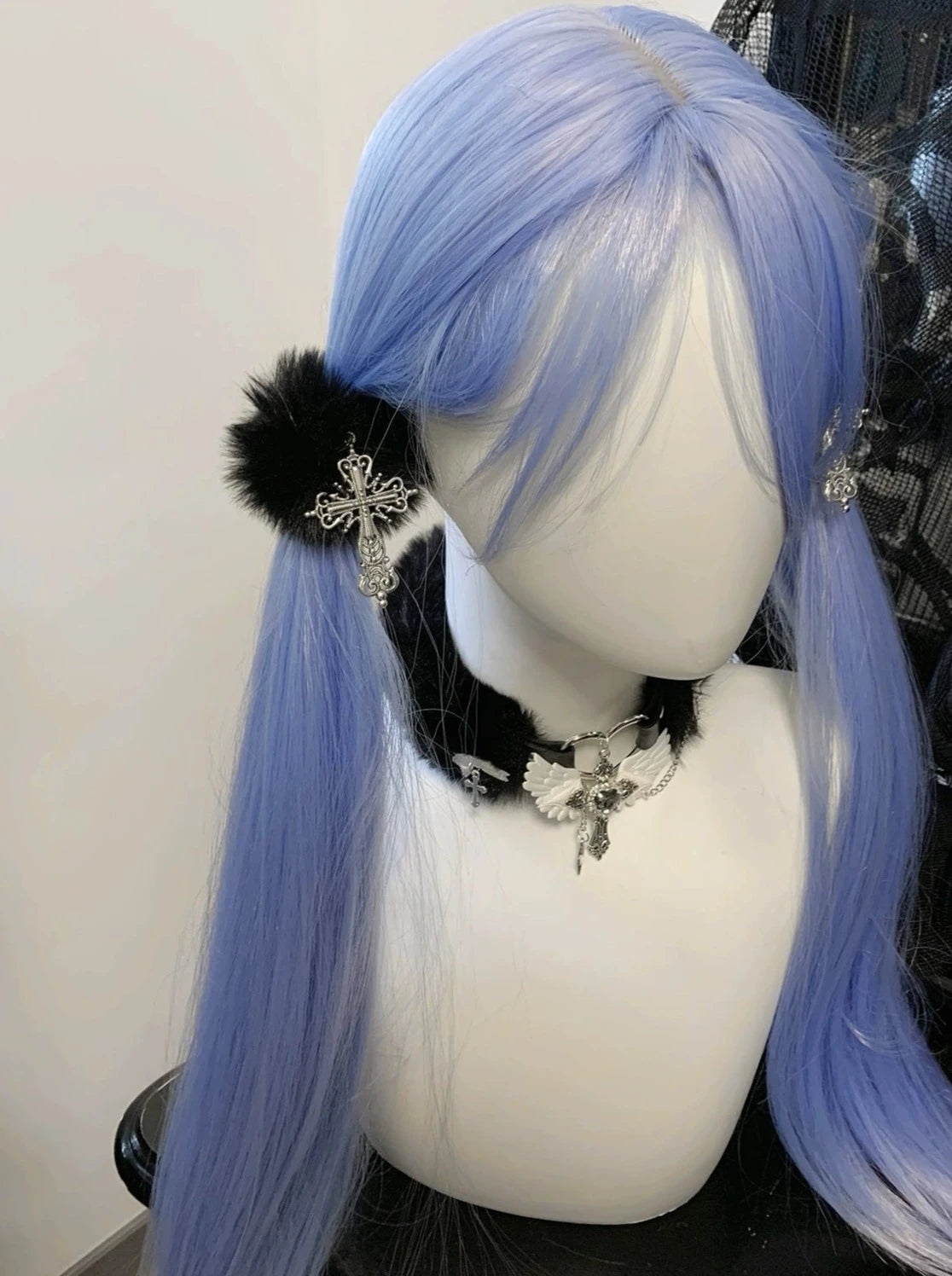 Angel Kaikai] Cross Fur Hair Elastic