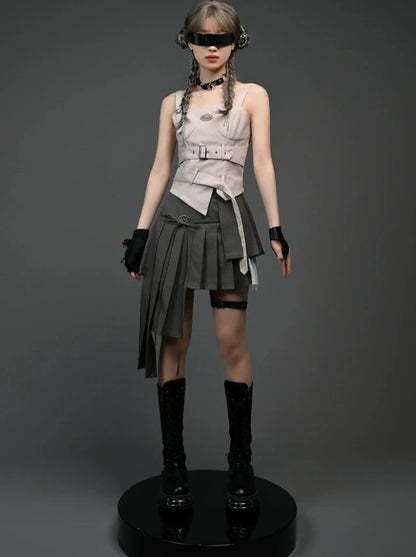 Mode Girl Camisole Top + Asymmetrical Skirt