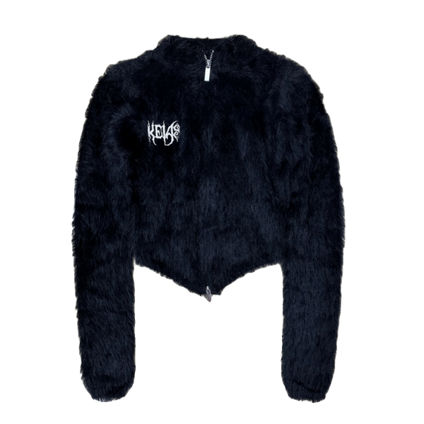 ストライプロングスリーブスリムニットジャケット