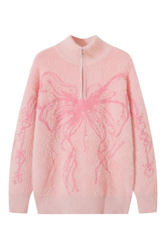 Retro butterfly Rimmo Hair Sweater