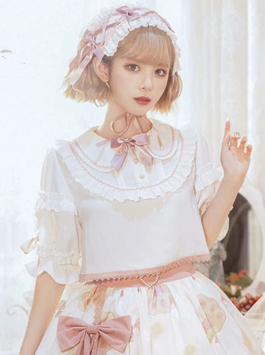 Sweet girly short Lolita tops