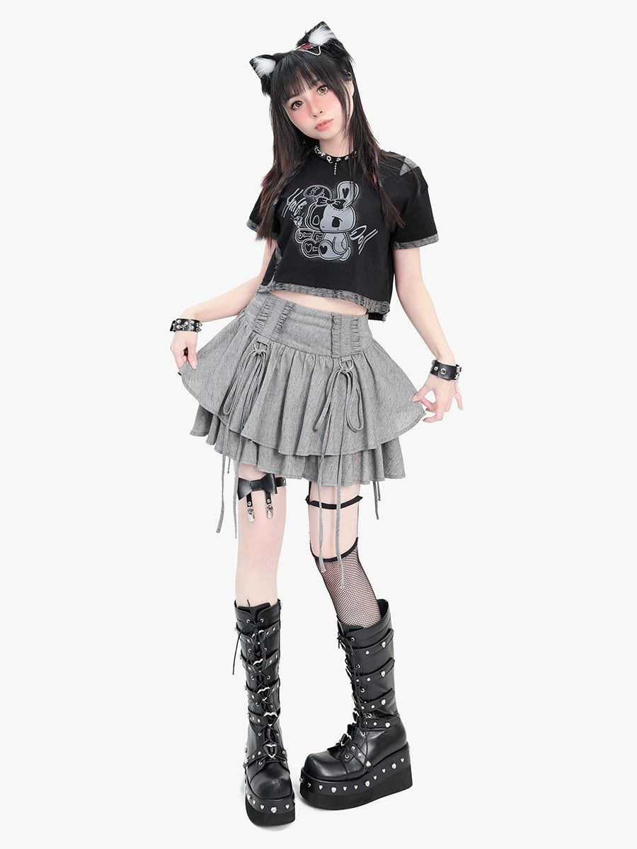 Millennial Punk Skirt Ruffle Skirt