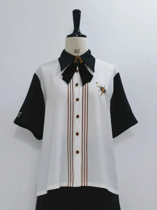 レトロプリンスエンブロイダリーシャツ＋リボンタイアクセサリー【予約商品】