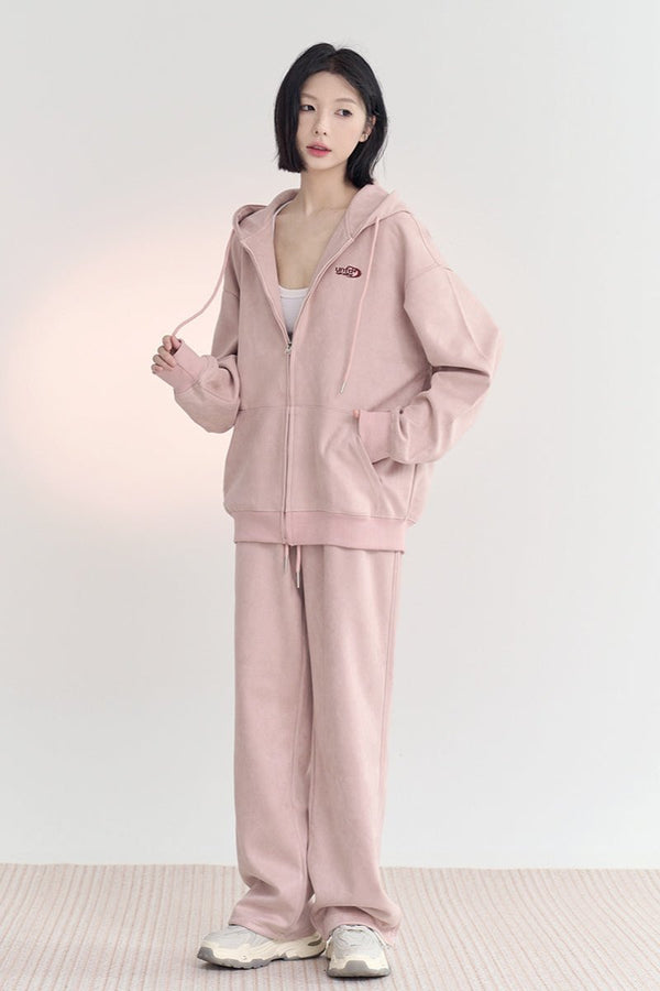 Hooded Cardigan Sweatshirt Set