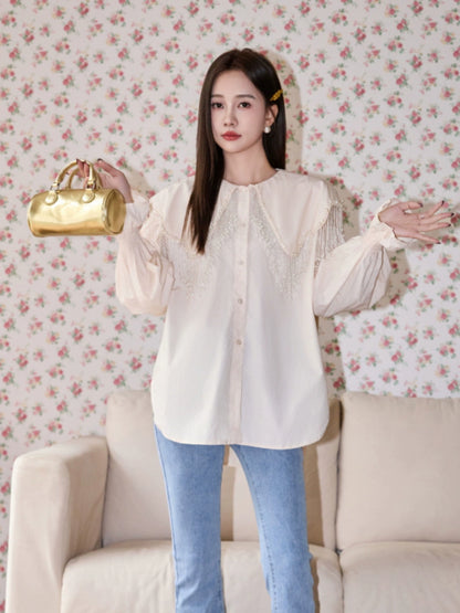 big collar blouse