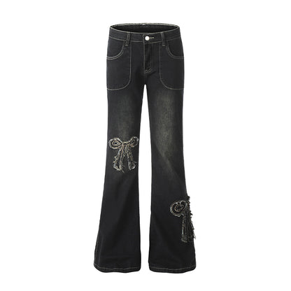 Vintage Low Hemboot Cut Jeans