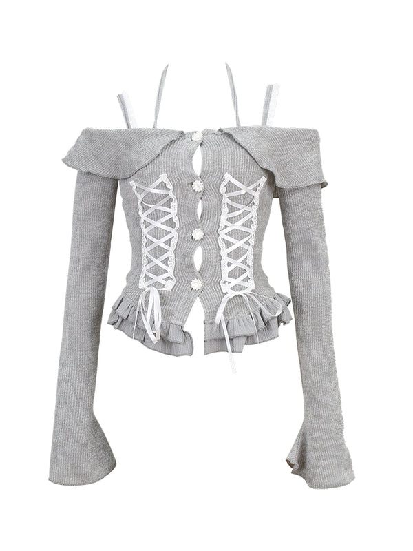 Tops de volants en dentelle + jupes à plusieurs niveaux