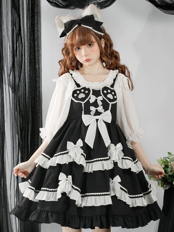 Cat Big Bow Camisole Lolita Dress