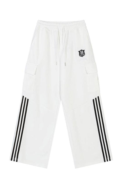 Retro Side Stripe Loose Sweatpants