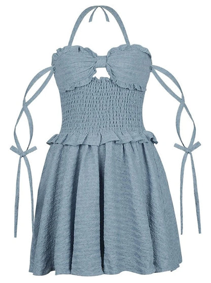 Pleated Textured Dress Romantic Dress