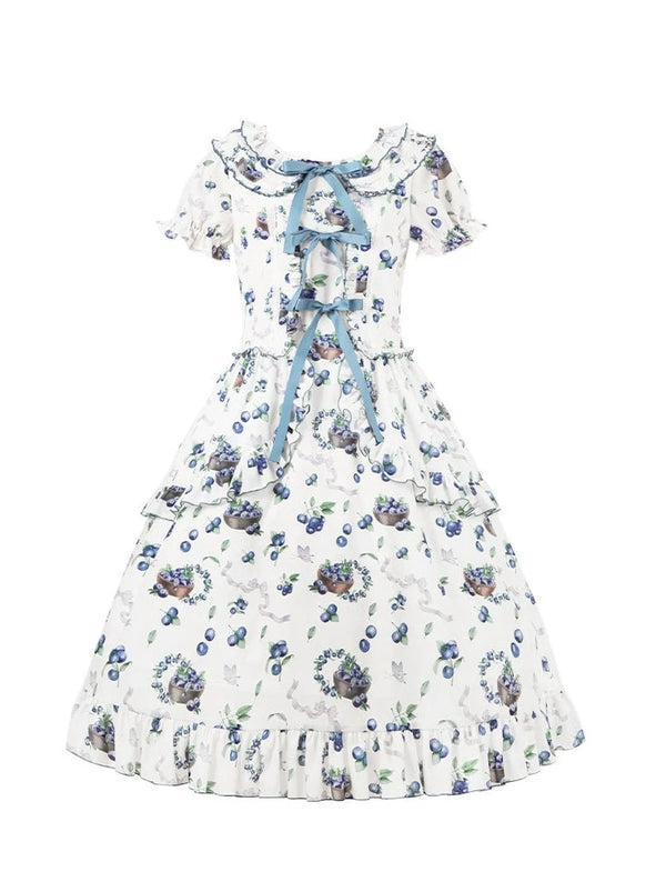[Pre-order] Berry Basket Summer Lolita Dress + Corsage + Vest