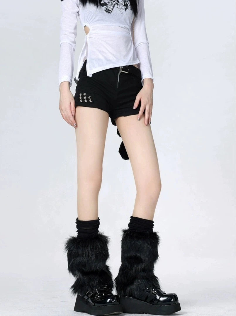 Fur Leg Cover + Long Socks