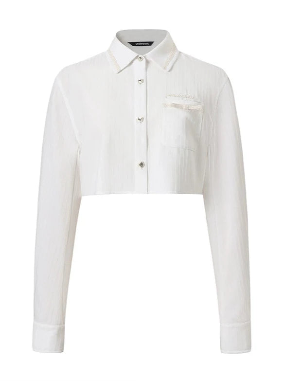 White Design Race Stitch Short Shirt Jacket + Westmark Suspender Race Chuchu Dress [Reservation Product]