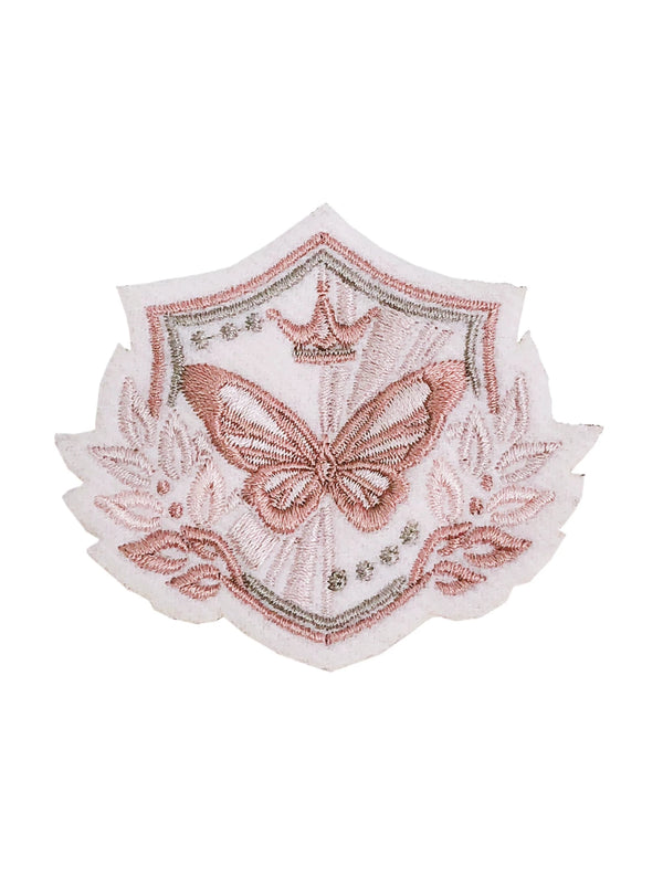 フリルロリータオフホワイトドレス＋ピンクドールカラーコート＋ワッペンバッジ【予約商品】